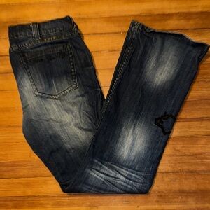 Cowgirl Tuff Midnight Blue Wide Leg Jeans